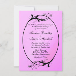 Invitación a la boda de cuento de hadas rosadas