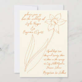 Invitación a la boda de Daffodil