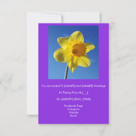 Invitación a la boda de Daffodil Amarillo