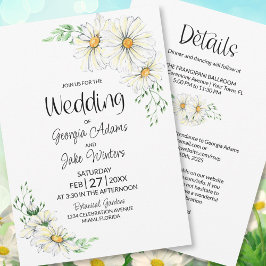 Invitación a la boda de Daisies Blancos