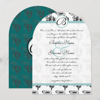 Invitación a la boda de daisy Art Nouveau Art Deco