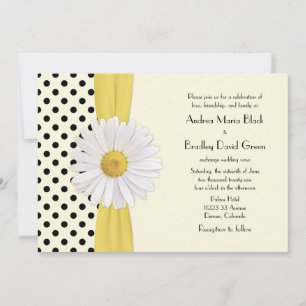 Invitación a la boda de Daisy Black and Ivory Polk