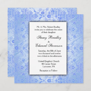 Invitación a la boda de Damasco Azul