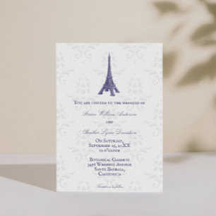 Invitación a la boda de Damasco en la Torre Eiffel