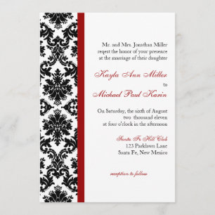 Invitación a la boda de Damasco Negro
