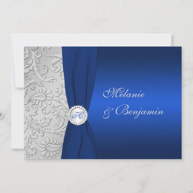 Invitación a la boda de Damasco plateado de la Mar (Anverso)