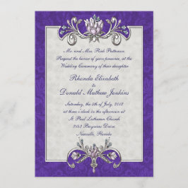 Invitación a la boda de Damasco Púrpura