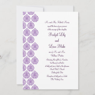 Invitación a la boda de Damasco (púrpura)
