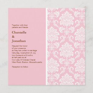Invitación a la boda de Damasco Rosado