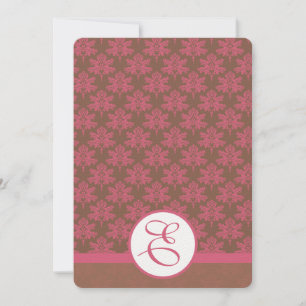 Invitación a la boda de Damasco Rosado