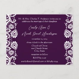 Invitación a la boda de Damasco Vintage cristiana