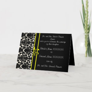 Invitación a la boda de Damask -