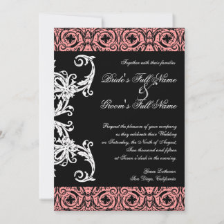 Invitación a la boda de Damask con la lámpara de a