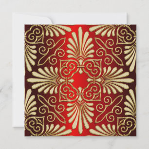 Invitación a la boda de Damask en estilo Art Deco