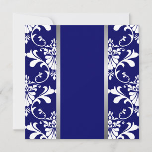 Invitación a la boda de Damask y Ribbon