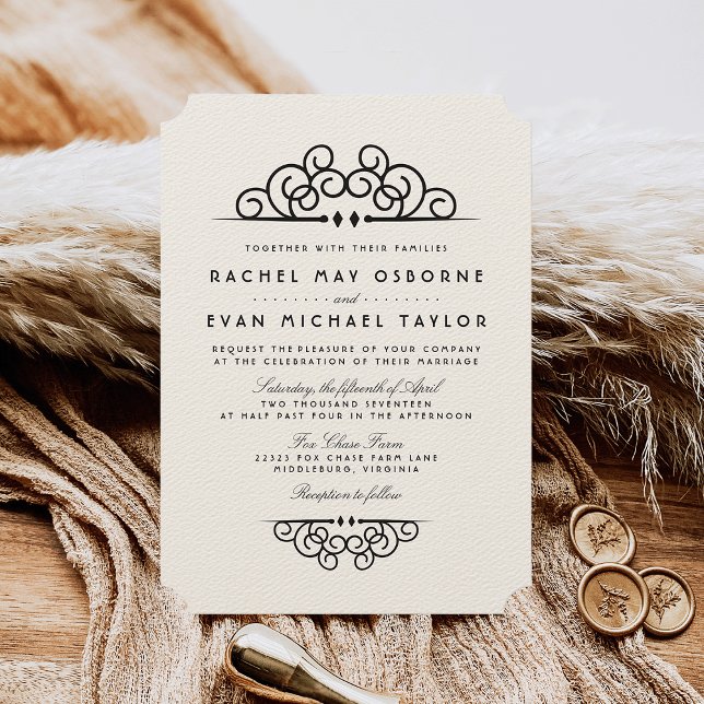 Invitación a la boda de deco florecimiento (Subido por el creador)