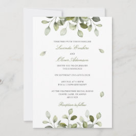 Invitación a la boda de Delicate Sage Eucalyptus