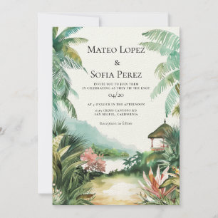 Invitación a la boda de destino de Bali Indonesia
