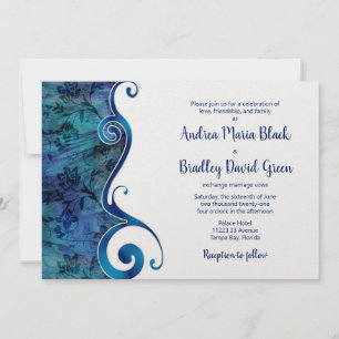 Invitación a la boda de destino de Blue Beach