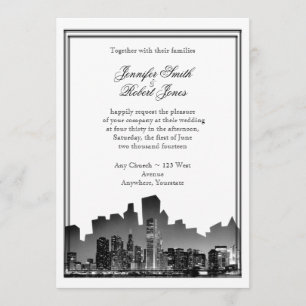 Invitación a la boda de destino de Chicago