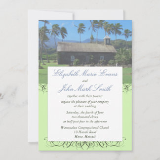 Invitación a la boda de destino de la isla