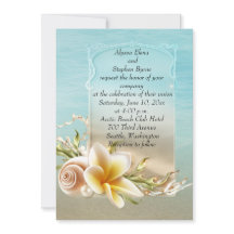 Invitación a la boda de destino de la playa