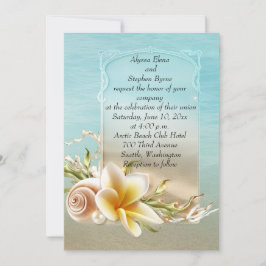Invitación a la boda de destino de la playa
