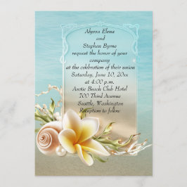 Invitación a la boda de destino de la playa