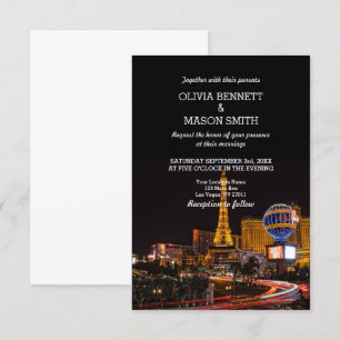 Invitación a la boda de destino de Las Vegas