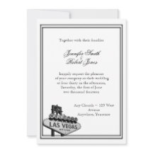 Invitación a la boda de destino de Las Vegas