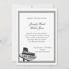 Invitación a la boda de destino de Las Vegas