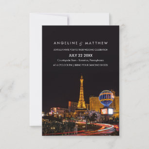Invitación a la boda de destino de Las Vegas