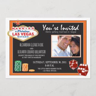 Invitación a la boda de destino de Las Vegas (nara