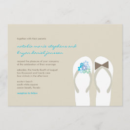 Invitación a la boda de destino de los Flip Flops