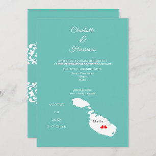 Invitación a la boda de destino de Malta