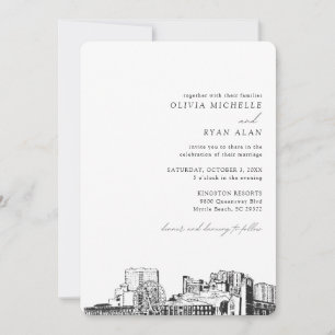Invitación a la boda de destino de Myrtle Beach