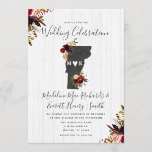 Invitación a la boda de destino de Vermont