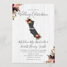 Invitación a la boda de destino del estado de Cali