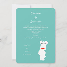 Invitación a la boda de destino en Portugal