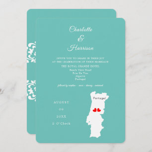 Invitación a la boda de destino en Portugal