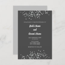 Invitación a la boda de Diamantes de imitación ele