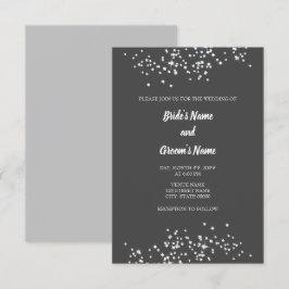 Invitación a la boda de Diamantes de imitación ele