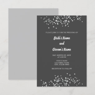 Invitación a la boda de Diamantes de imitación ele