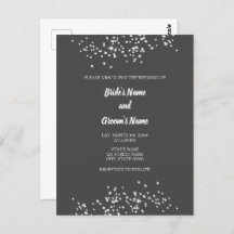 Invitación a la boda de Diamantes de imitación ele