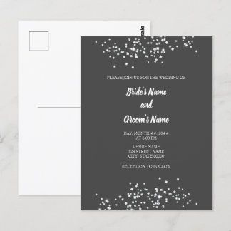 Invitación a la boda de Diamantes de imitación ele