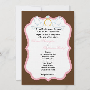 Invitación a la boda de diamantes de paloma negra 