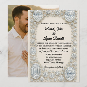 Invitación a la boda de Diamond Heirloom Photo