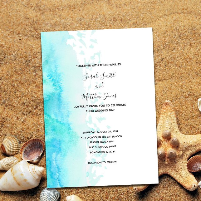 Invitación a la boda de diseño de acuarela de play (Subido por el creador)