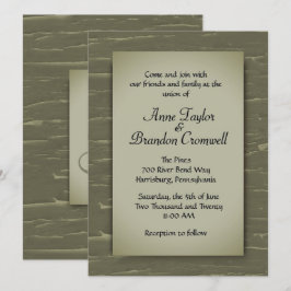 Invitación a la boda de diseño de barrita verde de