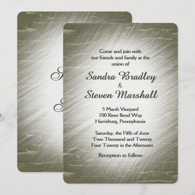 Invitación a la boda de diseño de caza (Anverso / Reverso)